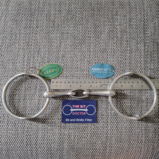 5.5" new abbey custom egglink large ring balding gag bit B863