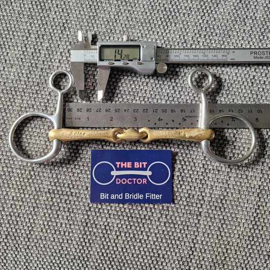 5.5" neue schule tranz angle lozenge hanging cheek snaffle bit B824