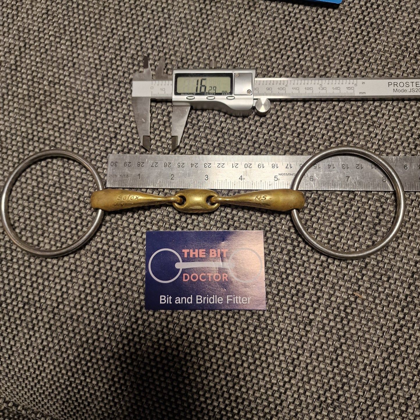 5.25" neue schule team up lozenge loose ring snaffle Bit B1565