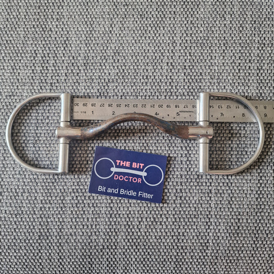 5.75" Trust medium port sweet iron d-ring snaffle Bit B1752