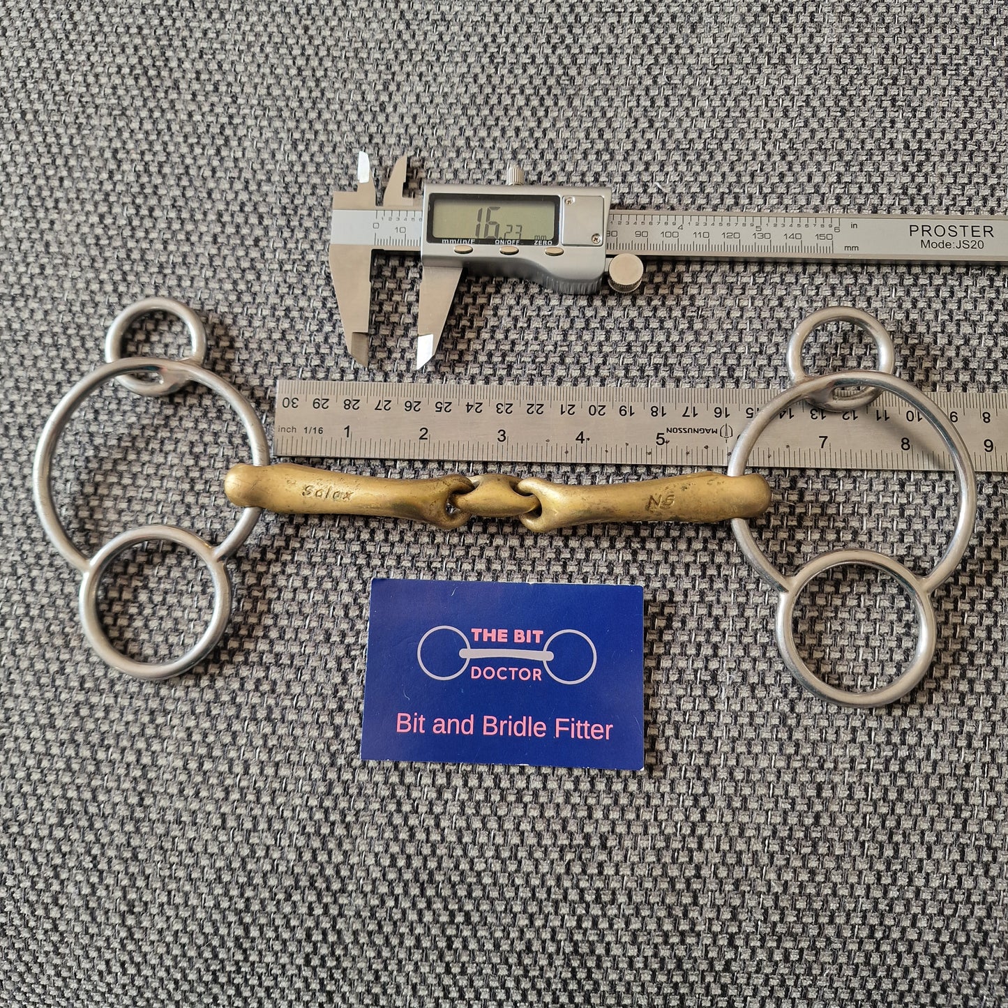 5.75" Neue Schule Verbindend lozenge universal gag Bit B1008