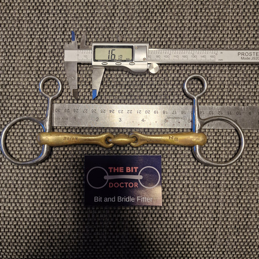 6" neue schule tranz angle lozenge hanging cheek snaffle bit B1240