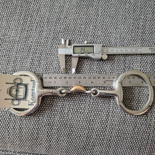 5.5" new korsteel copper half moon link eggbutt snaffle Bit B1696