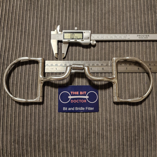 5.5" myler mb43 D-ring with hooks snaffle bit B749