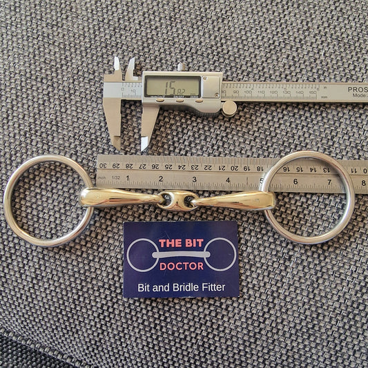 4.75" neue schule team up lozenge loose ring snaffle bit B217