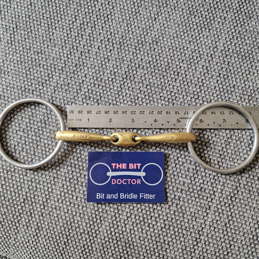 5.25" 12mm neue schule team up lozenge loose ring snaffle Bit B1826