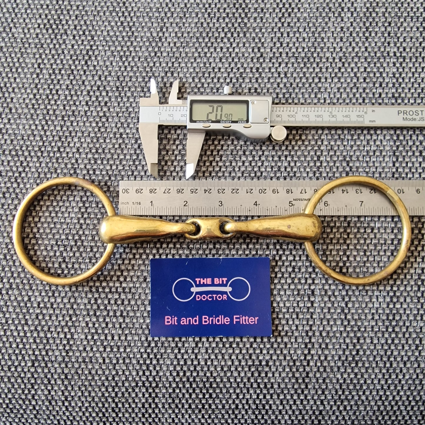 5.25" loose ring copper lozenge snaffle Bit B1574