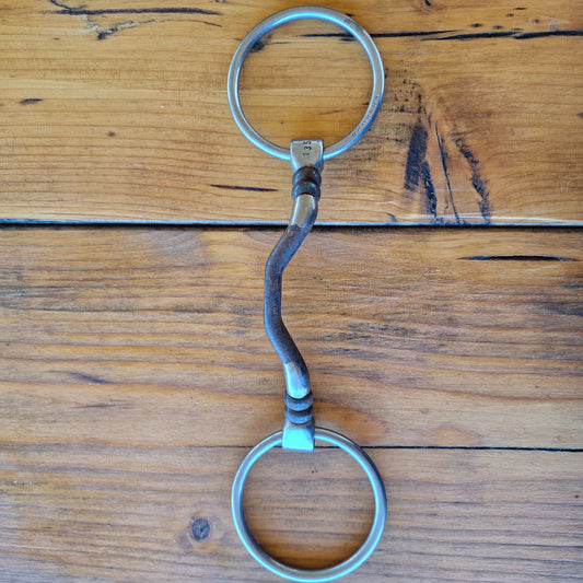 5.25" 135mm Bombers happy tongue loose ring sweet iron cherry roller snaffle Bit B1855