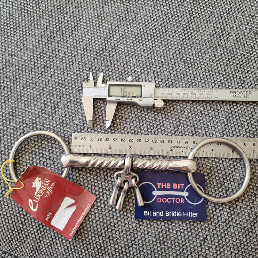 5.5" new Eldonian breaking bit with keys loose ring snaffle Bit B1707