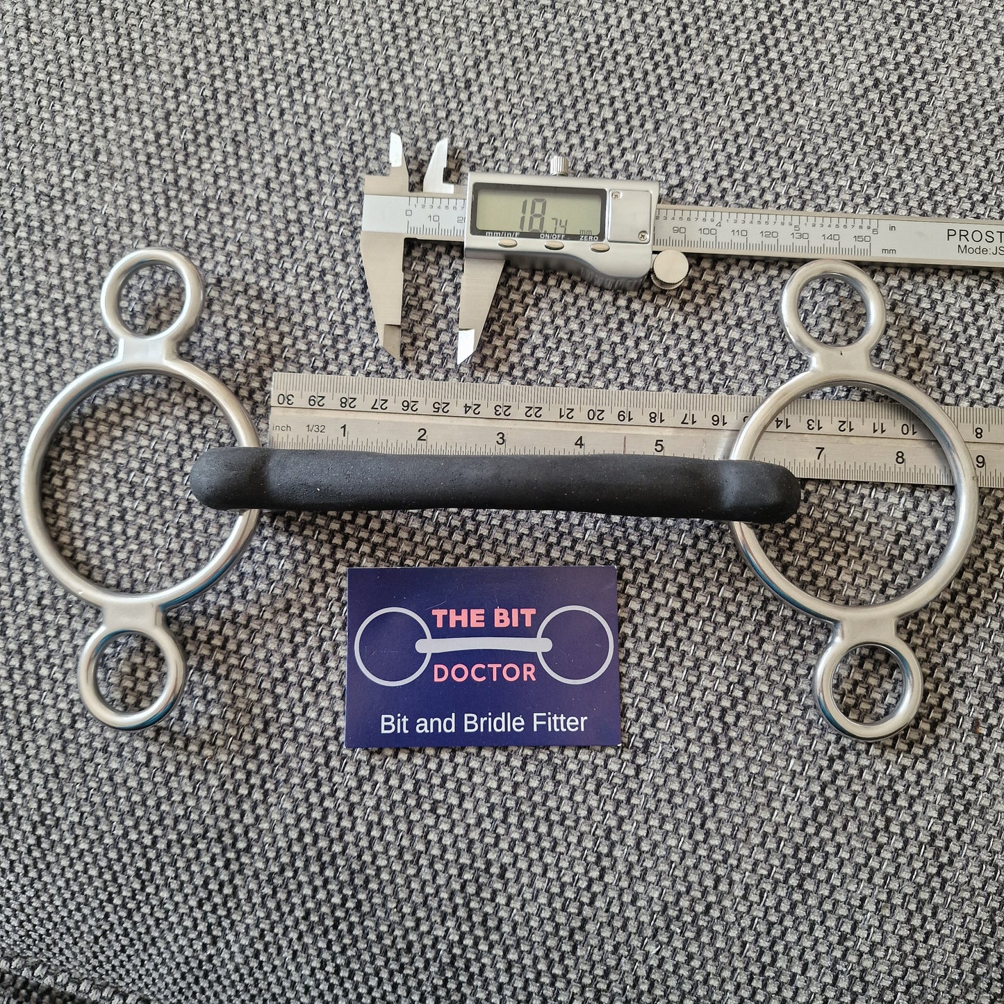 5.5" Abbey flexi mullen 2 ring universal gag bit B576