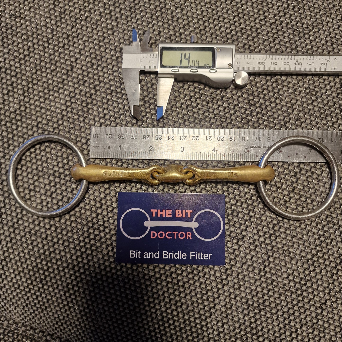 5.25" Neue Schule Tranz Angle Loose Ring Lozenge bradoon Snaffle bit B40