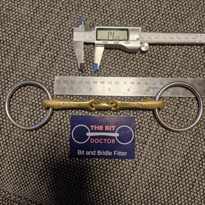 5.25" Neue Schule Tranz Angle Loose Ring Lozenge bradoon Snaffle bit B40