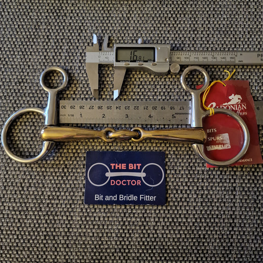 5.5" new Eldonian copper lozenge hanging cheek snaffle bit  B802