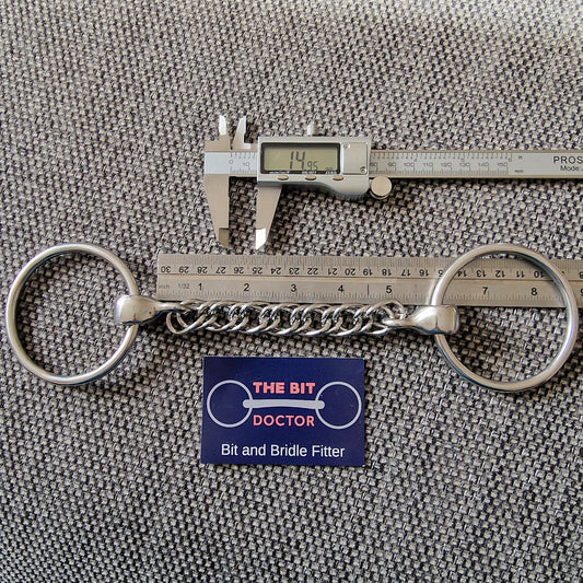 5.5" Abbey loose ring curb chain snaffle bit B687