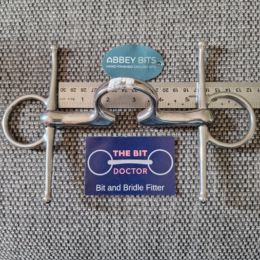 5.25" new Abbey custom fixed segundo full cheek snaffle bit B892