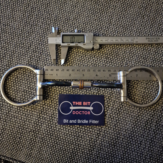 5.5" sweet iron d-ring mullen barrel snaffle bit B610