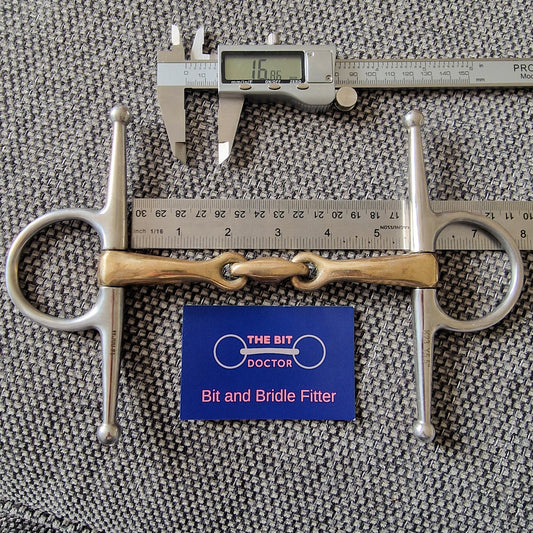 5.5" full cheek copper lozenge snaffle bit B882