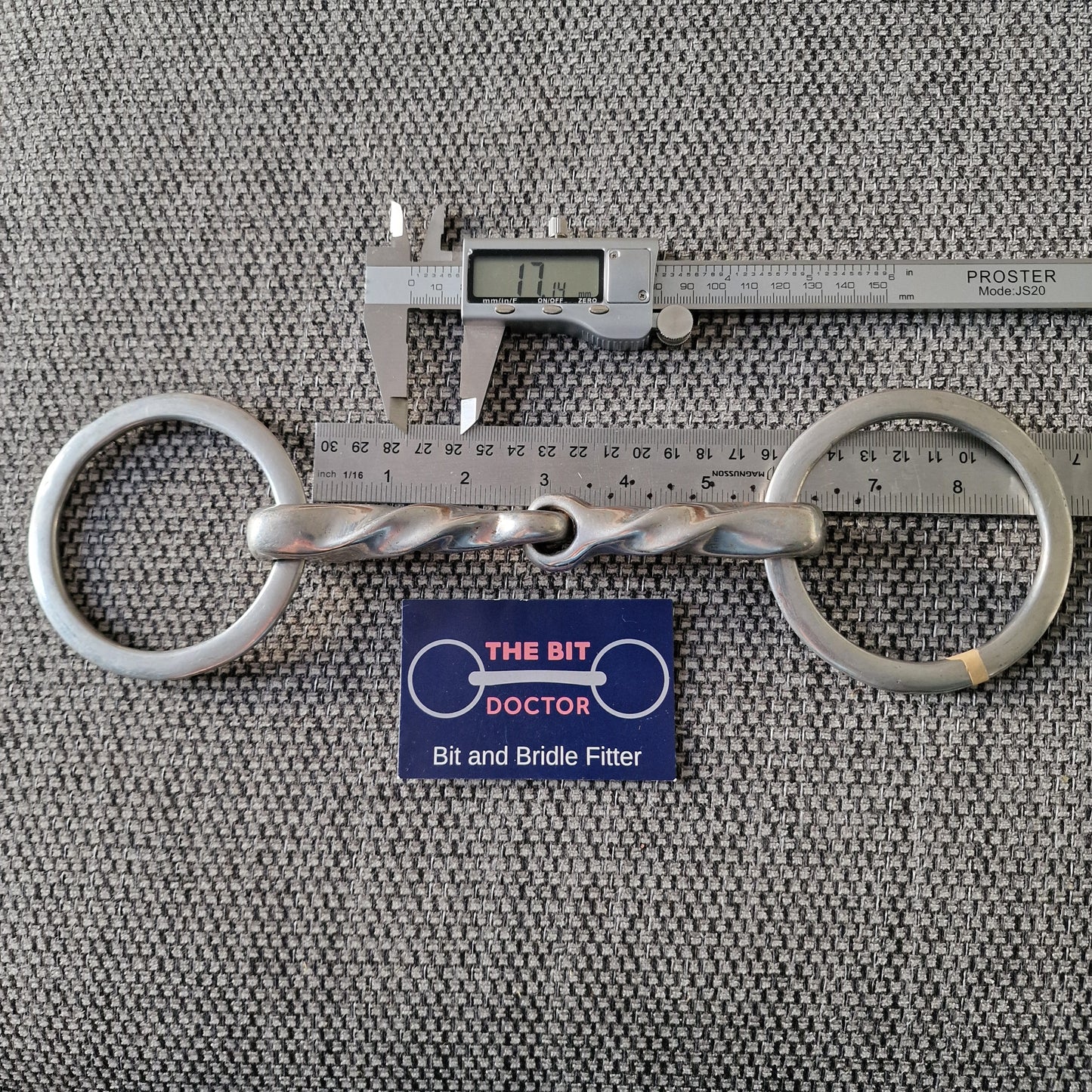 5.5" slow twisted jointed loose ring snaffle bit B307