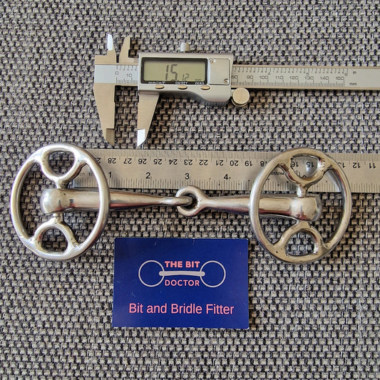 5.5" abbey custom small ring jointed cartwheel gag Bit B1584
