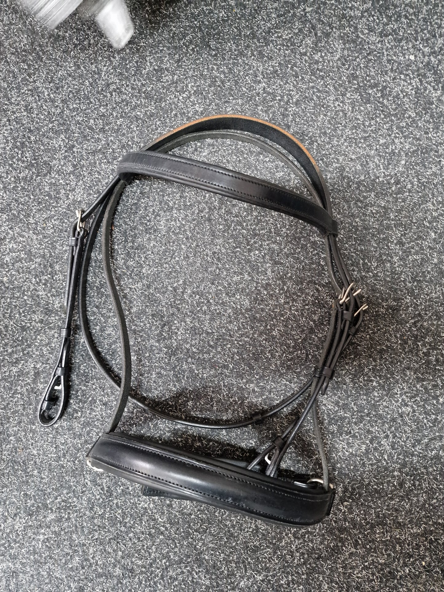 Cob black english leather cavesson Bridle A70