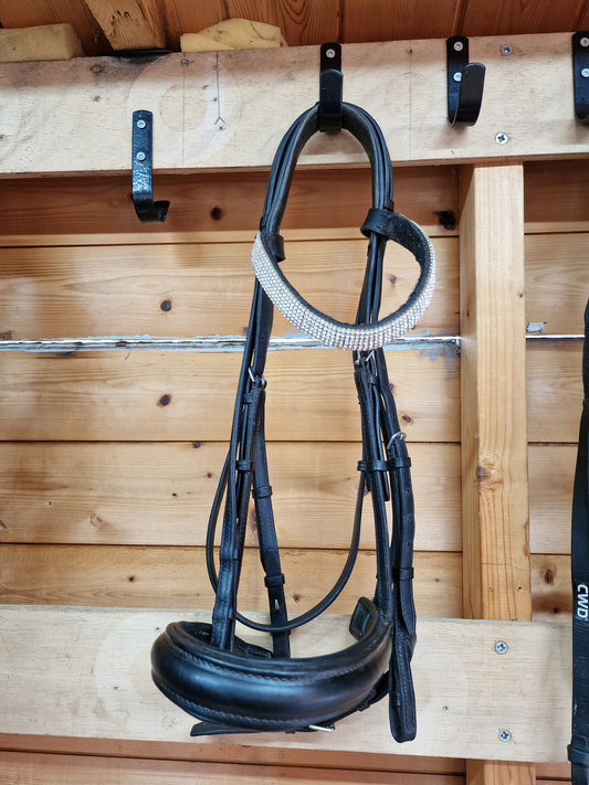 Cob Black Albion Super Weymouth Double Bridle