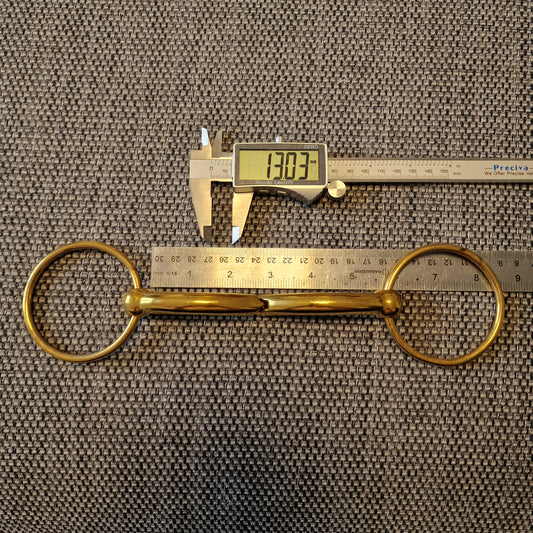 5.5" New Hippus 510G loose ring snaffle bit B1113