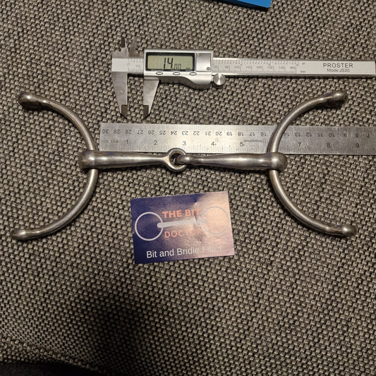 5.75" Abbey custom jointed duncan half moon balding running gag bit B144