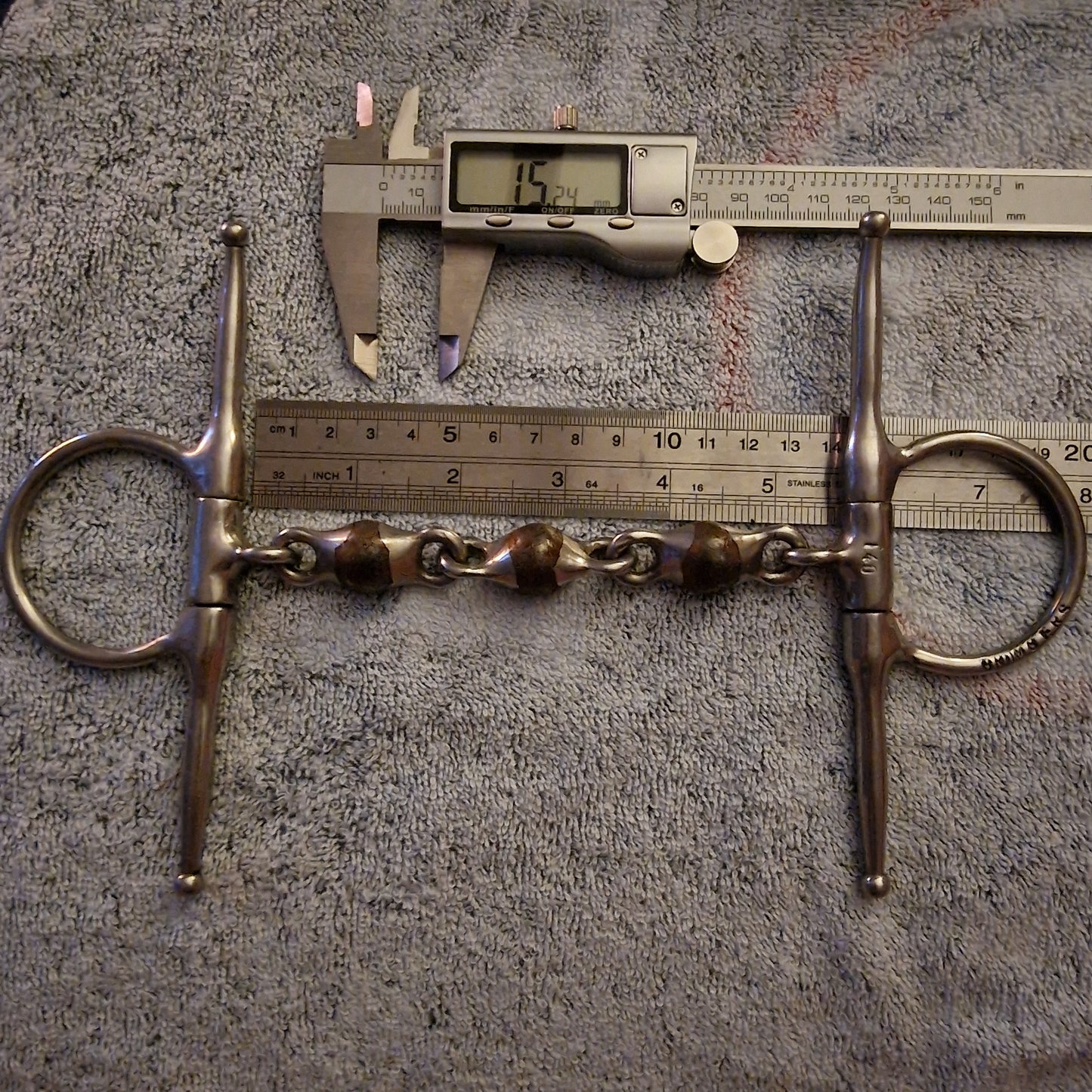 5.5" 140mm bombers waterford full cheek snaffle bit B882