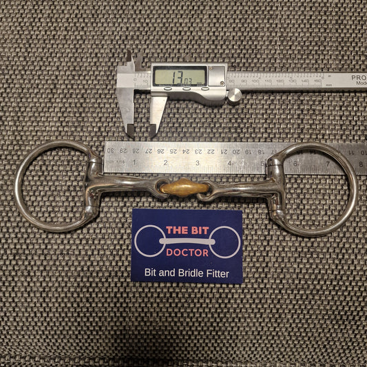 5" anatomical curved copper lozenge eggbutt snaffle bit B520