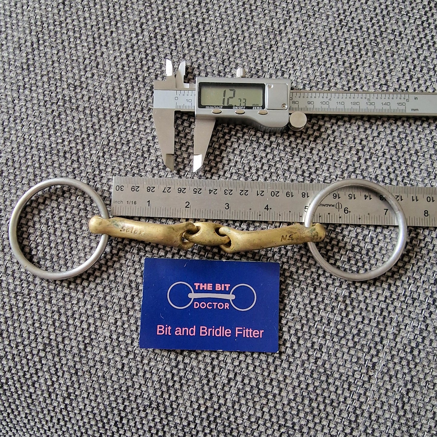 4.75" Neue Schule Verbindend Lozenge Loose Ring bradoon Snaffle bit B886