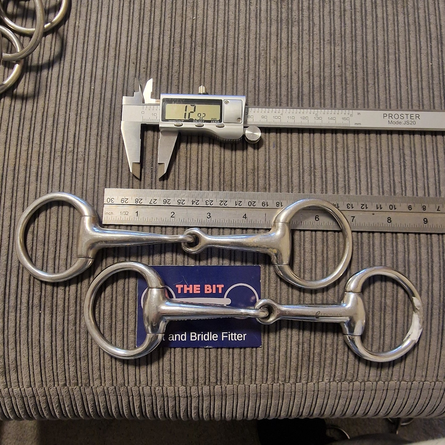 4.5" eggbutt jointed bradoon snaffle bit B116