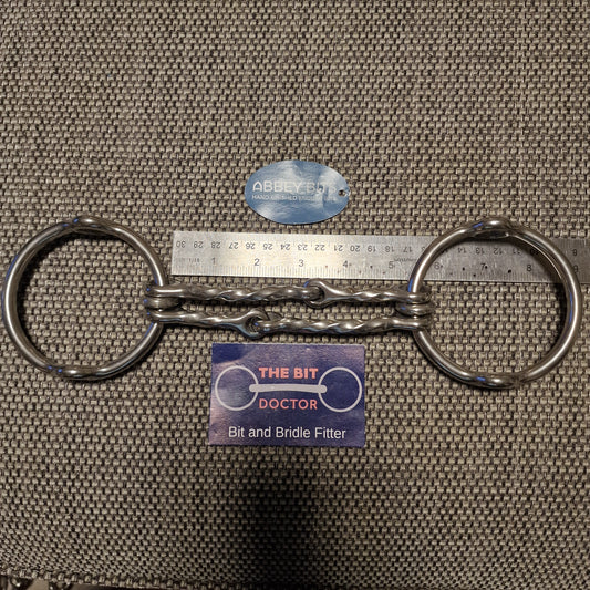 5.25" new abbey custom twisted w-mouth barrie balding gag bit B1117