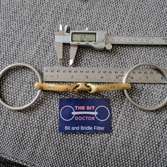 5.25" 12mm Neue schule verbindend lozenge loose ring snaffle bit B1124