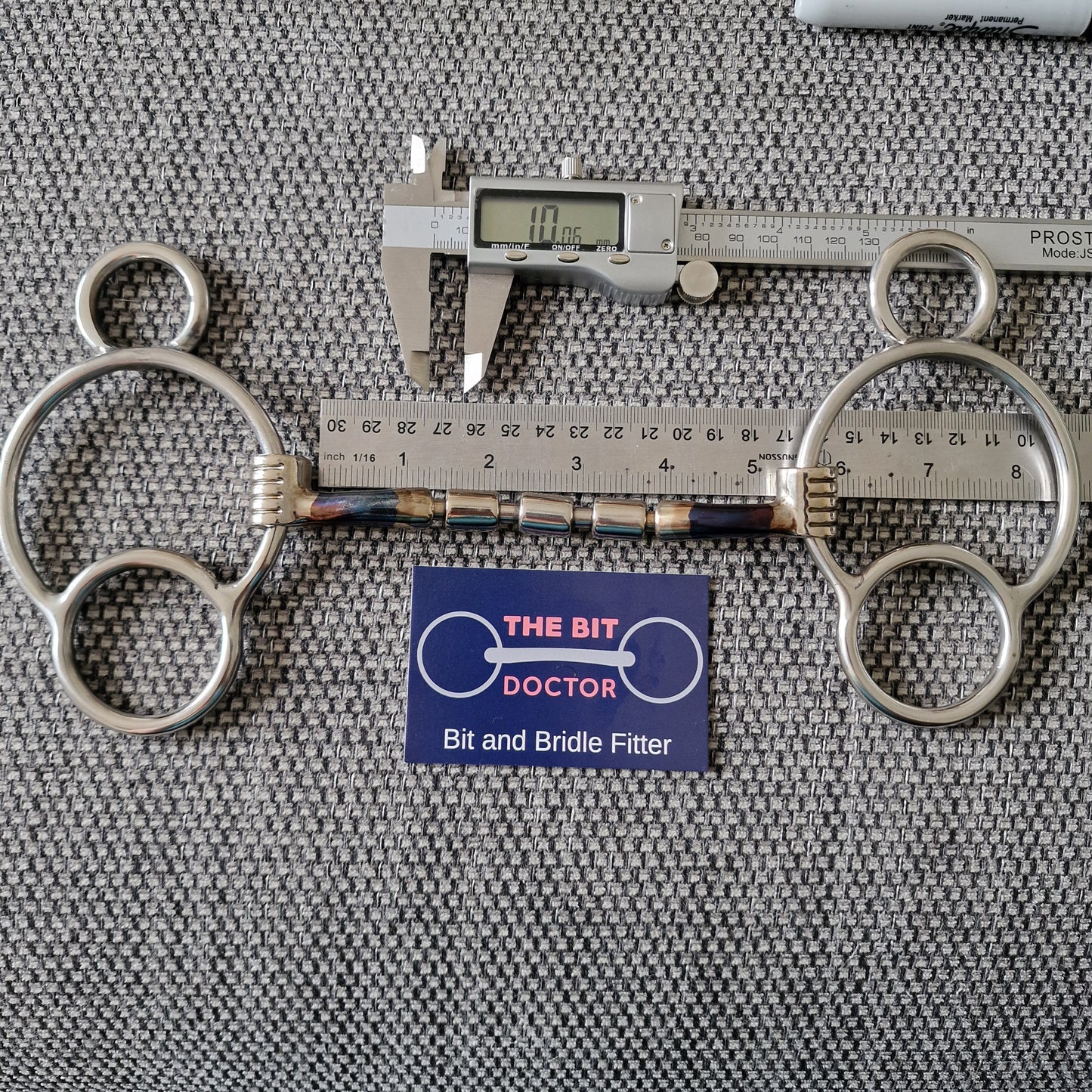 5" custom myler MB32-3 triple barrel 2-ring universal gag bit B685