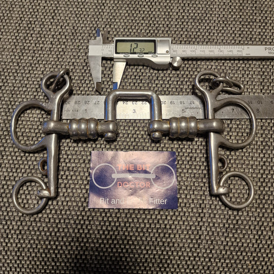 5.75" Abbey custom cherry roller Fillis  Hanoverian wide high ported pelham bit B281