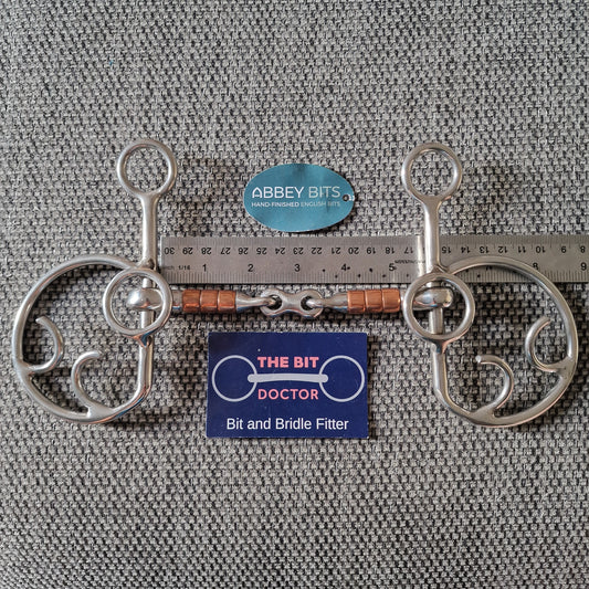 5.5" new abbey custom copper roller french link butterfly flip Kimblewick bit B88