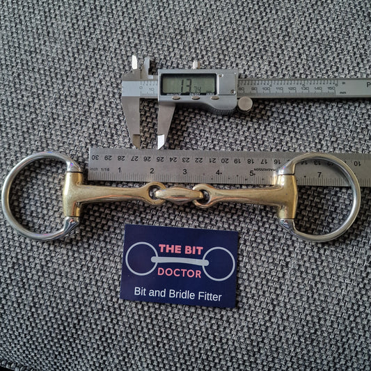 5.5" eggbutt bradoon copper lozenge snaffle bit B770