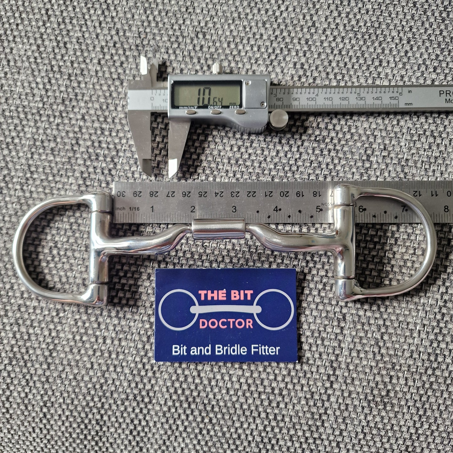 5" Myler mb04 low port comfort barrel d-ring snaffle bit B631