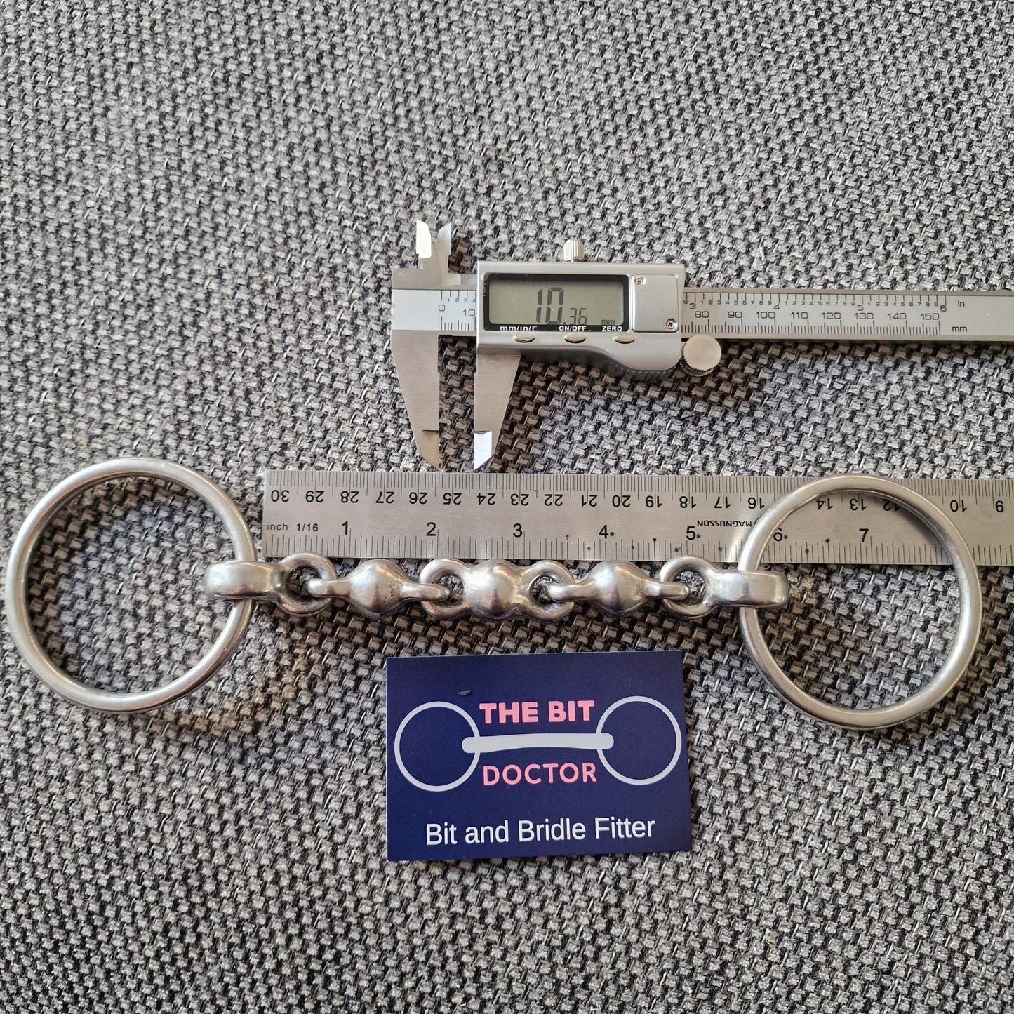 5.25" waterford loose ring bradoon snaffle bit B864