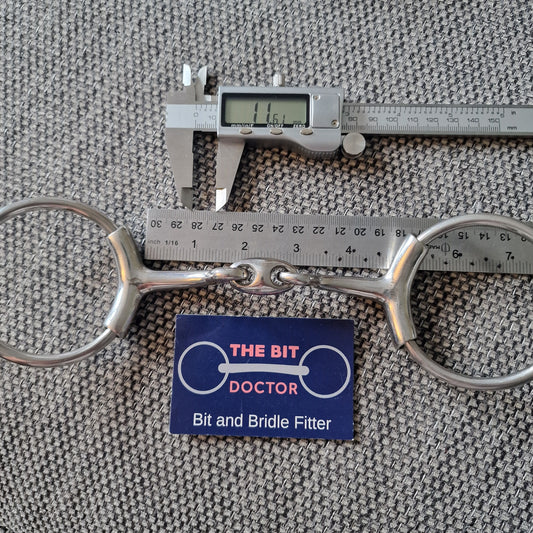 4.5" horsemanship saddery lip relief sleeved eclipse lozenge loose ring snaffle bit B582