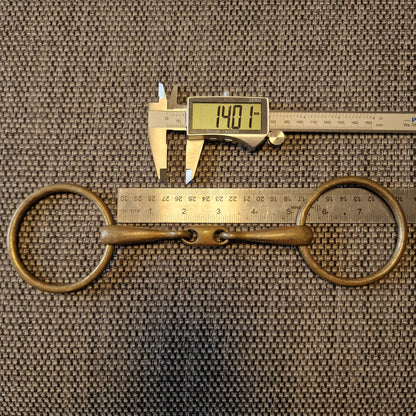 5" loose ring copper lozenge snaffle Bit B1472