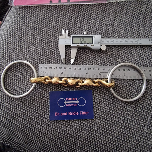 5.5" copper waterford loose ring snaffle Bit B1303