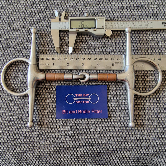 5.5" Full cheek copper roller jointed snaffle bit B771