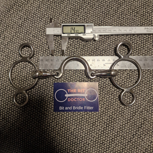 5.25" custom made wide segundo port universal gag bit B1241