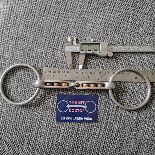 5.5" loose ring copper roller magennis jointed snaffle bit B130