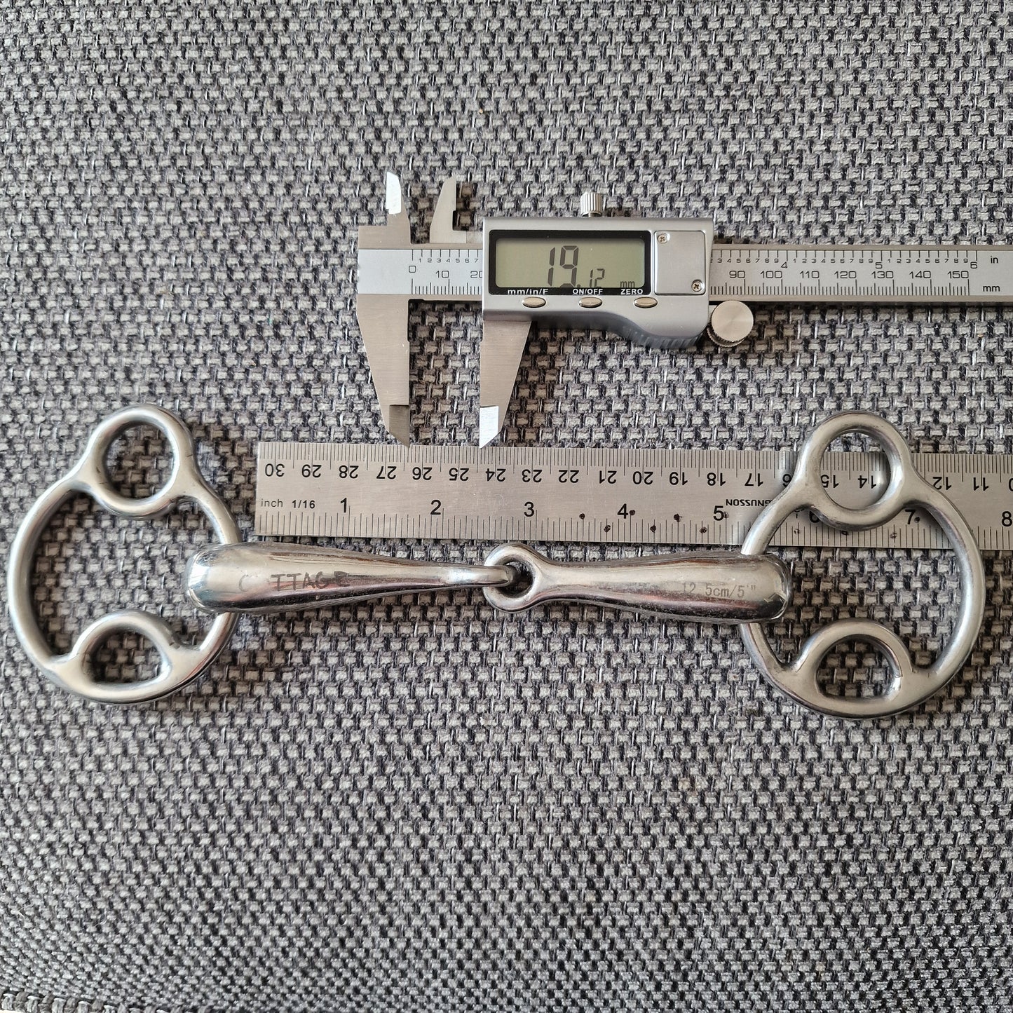 5" wilkie bevel jointed snaffle bit B841