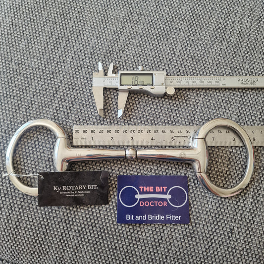 5.75" new KY rotary single eggbutt snaffle Bit B1719