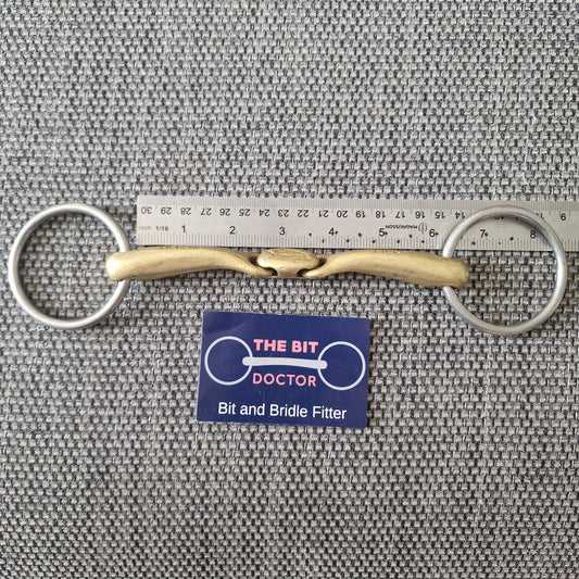 Large 5.5 5.75 6" neue schule turtle top loose ring bradoon Bit B1763