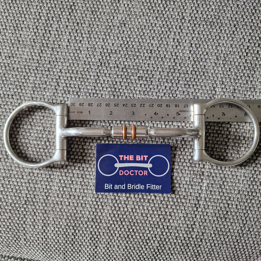 5.5" mullen barrel d-ring snaffle Bit B1769