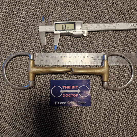 5.5" sprenger novocontact jointed eggbutt d-ring snaffle Bit B1316